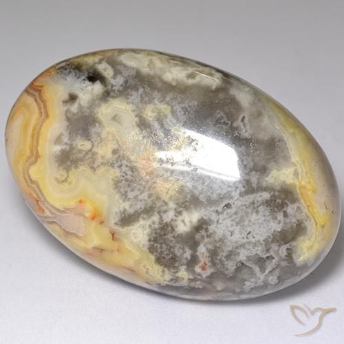 51.53ct Naturale Multicolore Diaspro, Ovale, Opaco