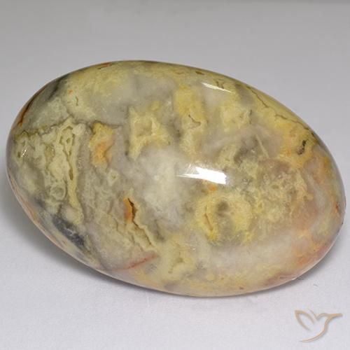 59.96ct Naturale Multicolore Diaspro, Ovale, Opaco
