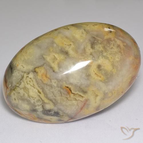 Diaspro Multicolore naturale da 59.96 ct, Ovale, Opaco
