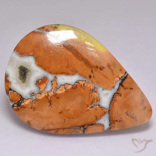 Diaspro Multicolore naturale da 38.11 ct, Forma a pera, Opaco