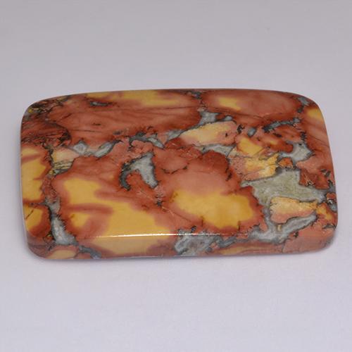 Diaspro naturale multicolore da 67,84 ct, taglio a cuscino, opaco