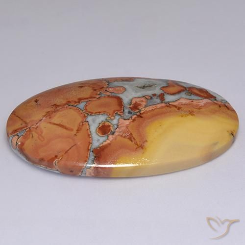 Diaspro Multicolore naturale da 60.01 ct, Ovale, Opaco