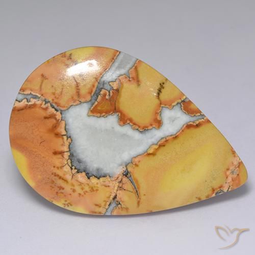 Diaspro Multicolore naturale da 33.48 ct, Forma a pera, Opaco