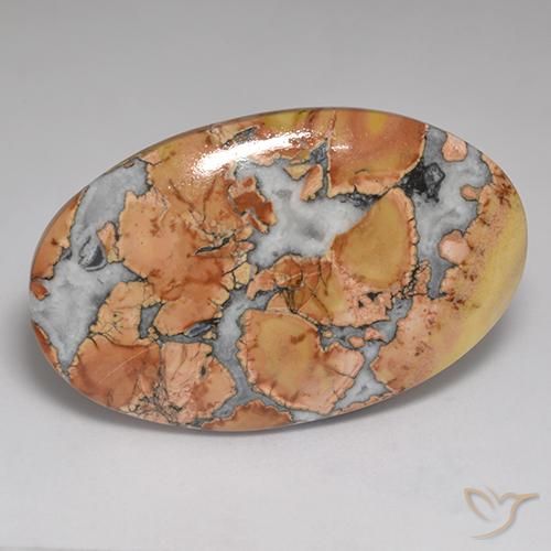 57.90ct Naturale Multicolore Diaspro, Ovale, Opaco
