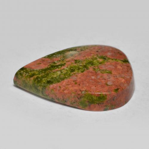 Diaspro naturale multicolore da 13,09 ct, taglio a pera, opaco
