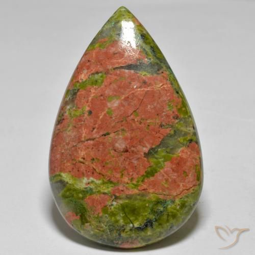 41.42ct Naturale Multicolore Diaspro, Forma a pera, Opaco