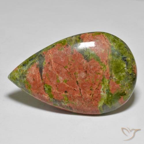 Diaspro Multicolore naturale da 41.42 ct, Forma a pera, Opaco
