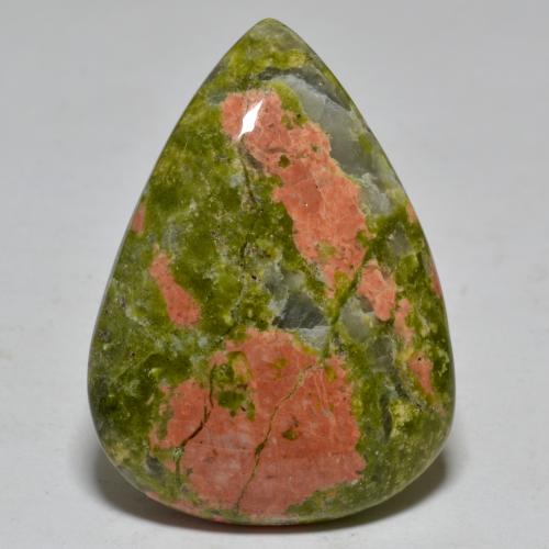 Diaspro Multicolore naturale da 24.54 ct, Forma a pera, Opaco