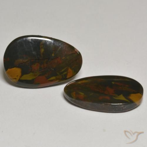 Gemme di Diaspro Multicolore naturale da 18.01 ct, Forma a pera, Opaco
