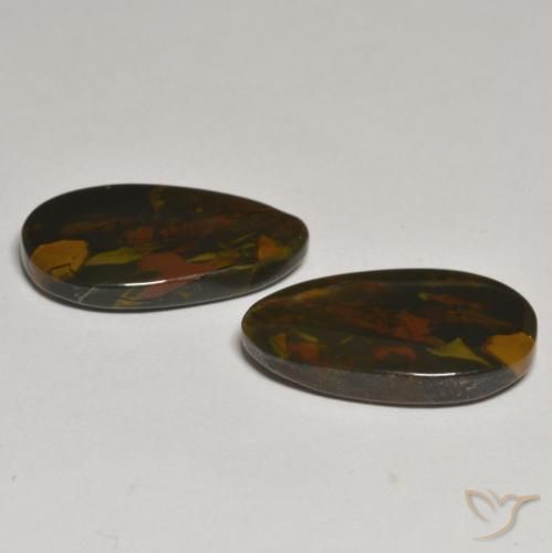 Gemme di Diaspro Multicolore naturale da 18.01 ct, Forma a pera, Opaco