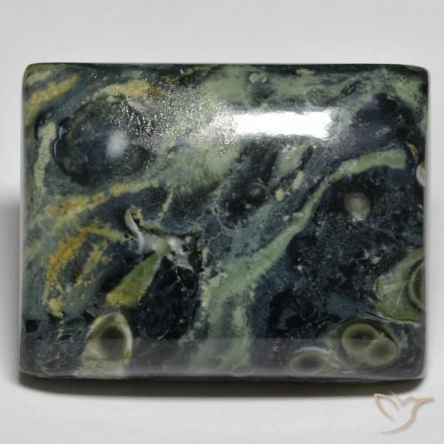 Diaspro Multicolore naturale da 50.87 ct, Taglio a baguette, Opaco
