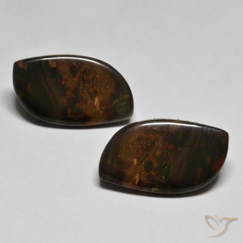 14.51ctw Naturale Multicolore Diaspro, Taglio a fantasia, Opaco