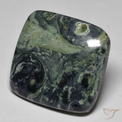34.50ct Naturale Multicolore Diaspro, Cuscino, Opaco