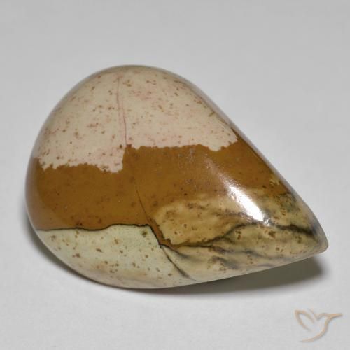 25.66ct Naturale Multicolore Diaspro, Forma a pera, Opaco