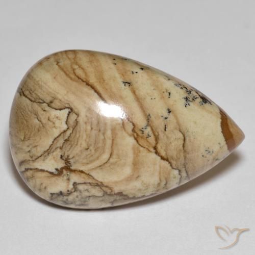 23.12ct Naturale Multicolore Diaspro, Forma a pera, Opaco