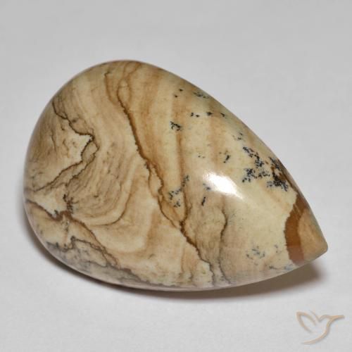 Diaspro Multicolore naturale da 23.12 ct, Forma a pera, Opaco
