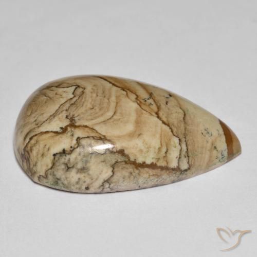 Diaspro Multicolore naturale da 23.12 ct, Forma a pera, Opaco