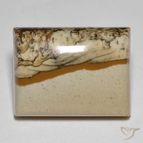 Diaspro Multicolore naturale da 24.30 ct, Taglio a baguette, Opaco