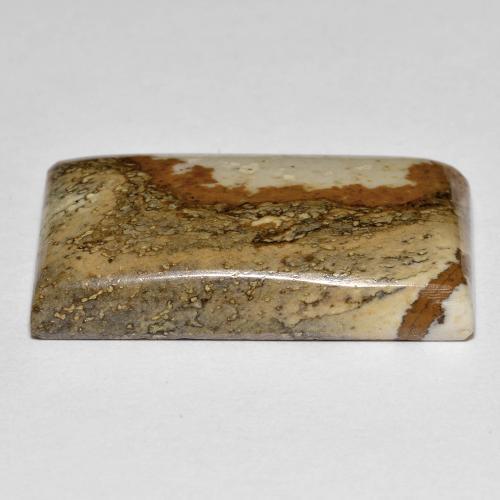 Diaspro naturale multicolore da 24,07 ct, baguette, opaco