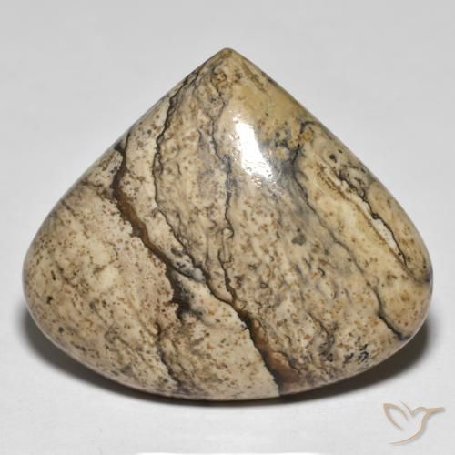 32.69ct Naturale Multicolore Diaspro, Forma a pera, Opaco
