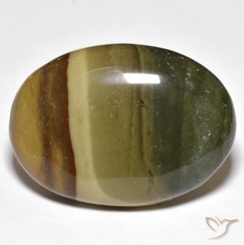 22.93ct Naturale Multicolore Diaspro, Ovale, Opaco