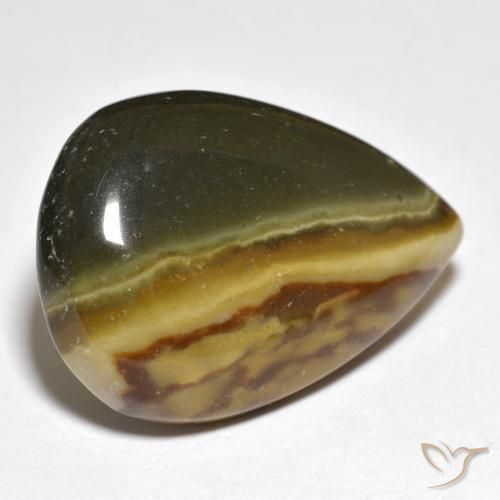 Diaspro Multicolore naturale da 20.58 ct, Forma a pera, Opaco