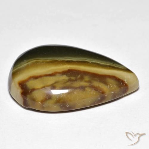 Diaspro Multicolore naturale da 20.58 ct, Forma a pera, Opaco