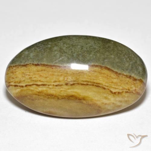23.89ct Naturale Multicolore Diaspro, Ovale, Opaco