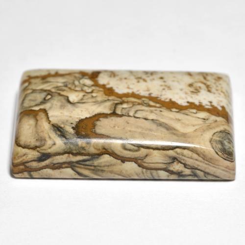 Diaspro Multicolore naturale da 29.08 ct, Taglio a baguette, Opaco