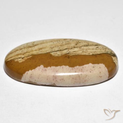Diaspro Multicolore naturale da 26.83 ct, Ovale, Opaco