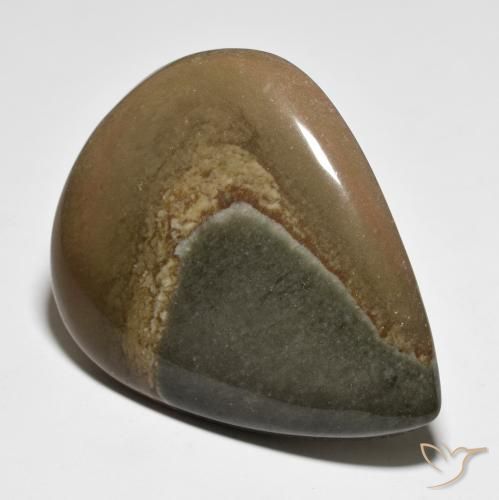 Diaspro Multicolore naturale da 61.37 ct, Forma a pera, Opaco