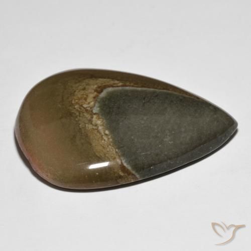 Diaspro Multicolore naturale da 61.37 ct, Forma a pera, Opaco