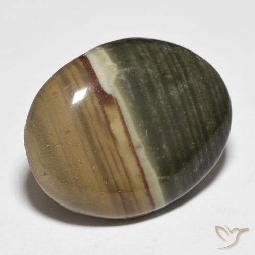 Diaspro Multicolore naturale da 17.02 ct, Ovale, Opaco