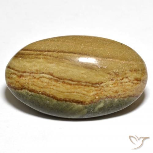 23.80ct Naturale Multicolore Diaspro, Ovale, Opaco
