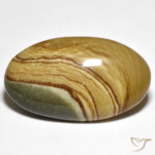 24.75ct Naturale Multicolore Diaspro, Ovale, Opaco
