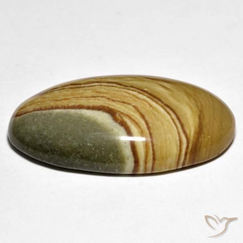 Diaspro Multicolore naturale da 24.75 ct, Ovale, Opaco