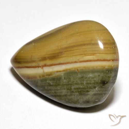 23.26ct Naturale Multicolore Diaspro, Forma a pera, Opaco