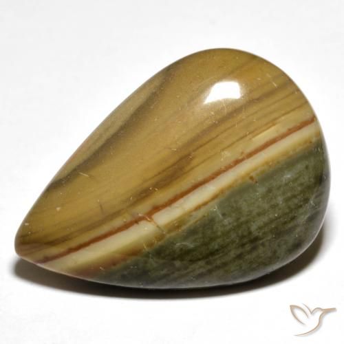 Diaspro Multicolore naturale da 23.26 ct, Forma a pera, Opaco