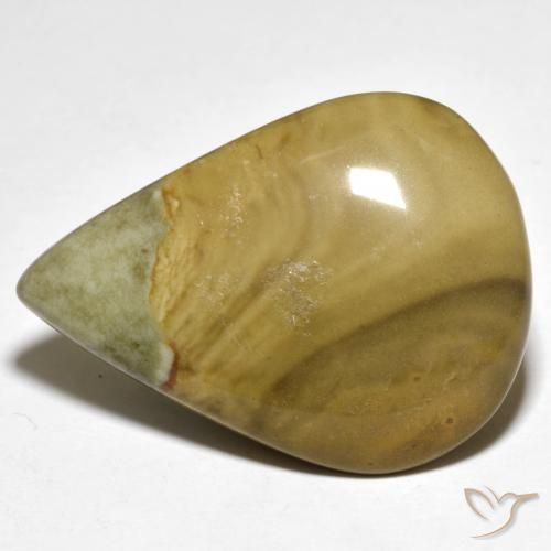 25.49ct Naturale Multicolore Diaspro, Forma a pera, Opaco