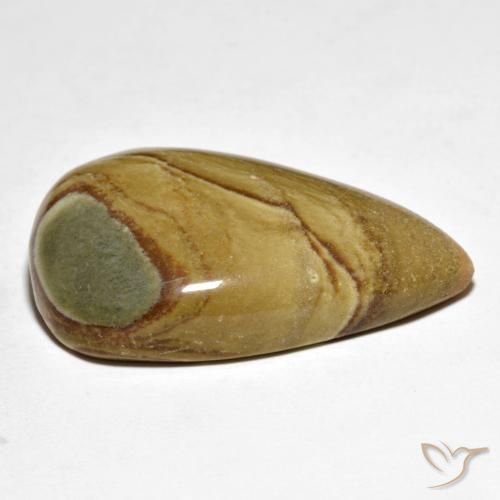 Diaspro Multicolore naturale da 37.78 ct, Forma a pera, Opaco