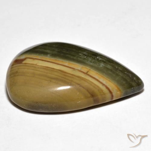 Diaspro Multicolore naturale da 29.14 ct, Forma a pera, Opaco