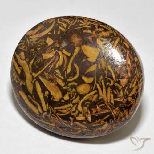 58.00ct Naturale Pan di zenzero marrone Diaspro, Ovale, Opaco