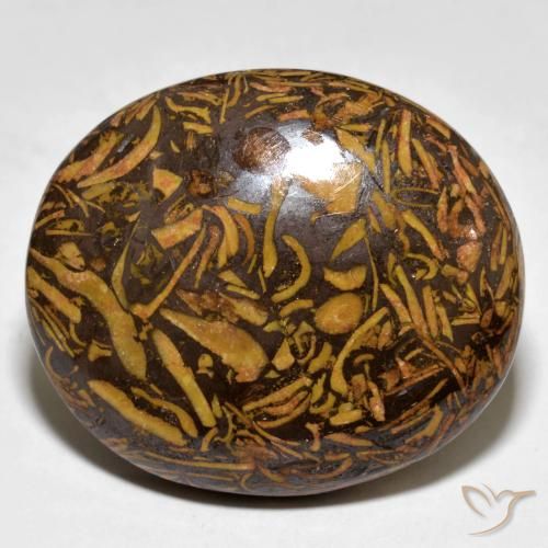 Diaspro Pan di zenzero marrone naturale da 58.00 ct, Ovale, Opaco