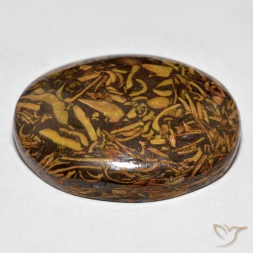 Diaspro Pan di zenzero marrone naturale da 58.00 ct, Ovale, Opaco