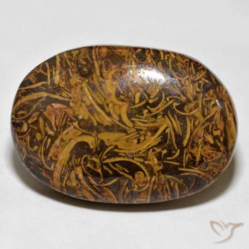 59.94ct Naturale Marrone dorato Diaspro, Ovale, Opaco