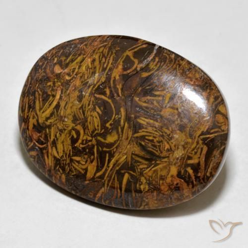 63.72ct Naturale Marrone dorato Diaspro, Ovale, Opaco