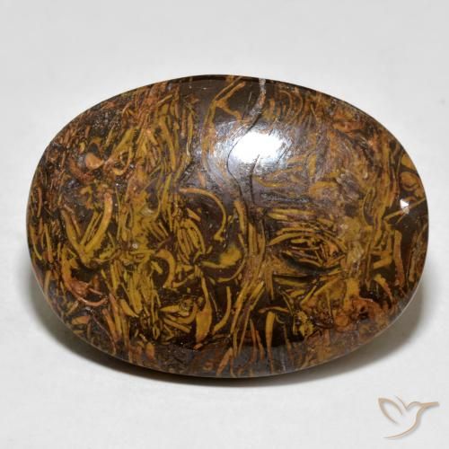 Diaspro Marrone dorato naturale da 63.72 ct, Ovale, Opaco