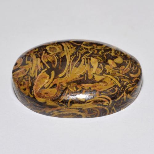 Diaspro naturale multicolore da 37,59 ct, taglio ovale, opaco
