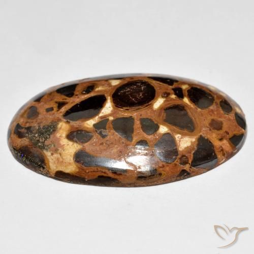 Diaspro Multicolore naturale da 24.47 ct, Ovale, Opaco
