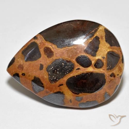 19.79ct Naturale Multicolore Diaspro, Forma a pera, Opaco